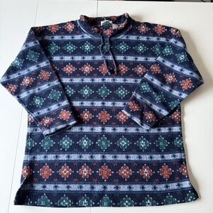 Stefano‎ International Women's 18/20W Fleece Pullover Sweatshirt Patterned